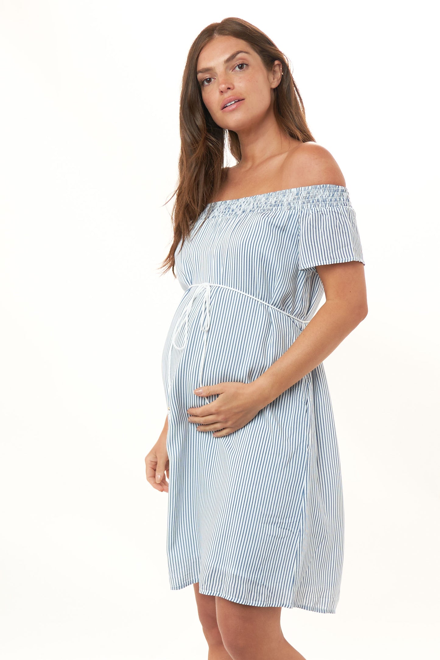 Maternity Photo Shoot Dress Stripe - 3