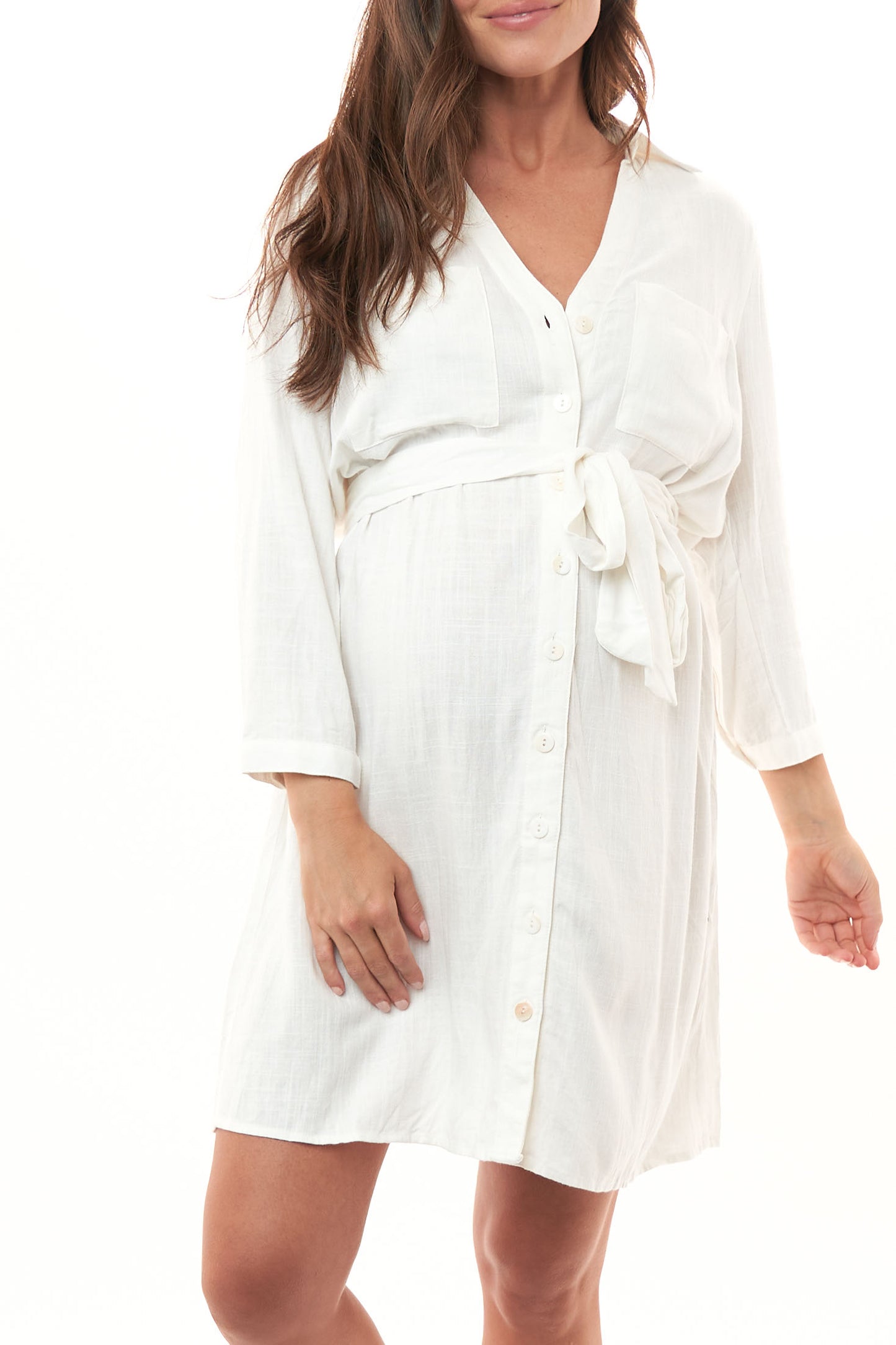 White Maternity Dress - 2
