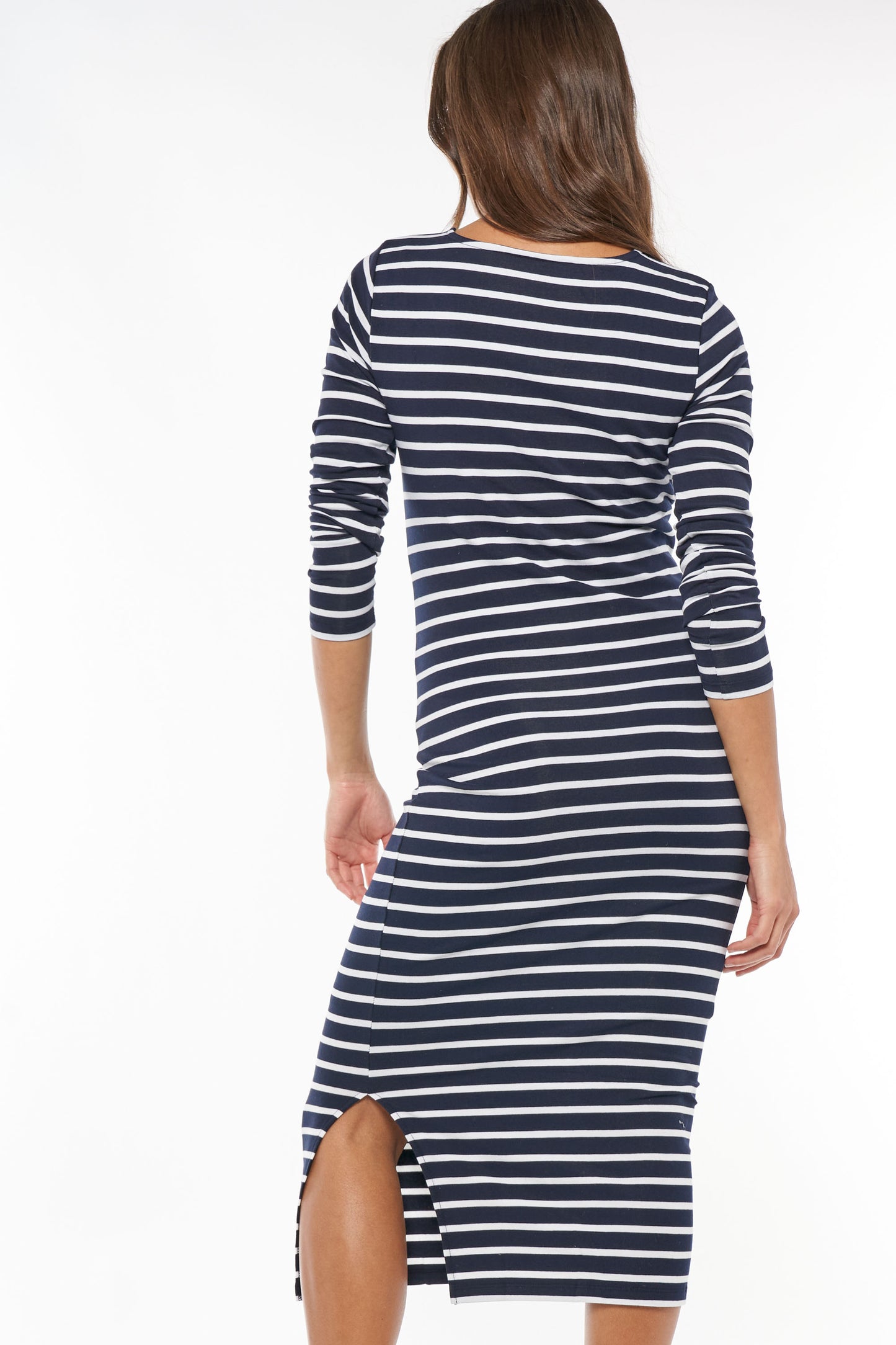 Nursing Friendly Dress Stripe -3