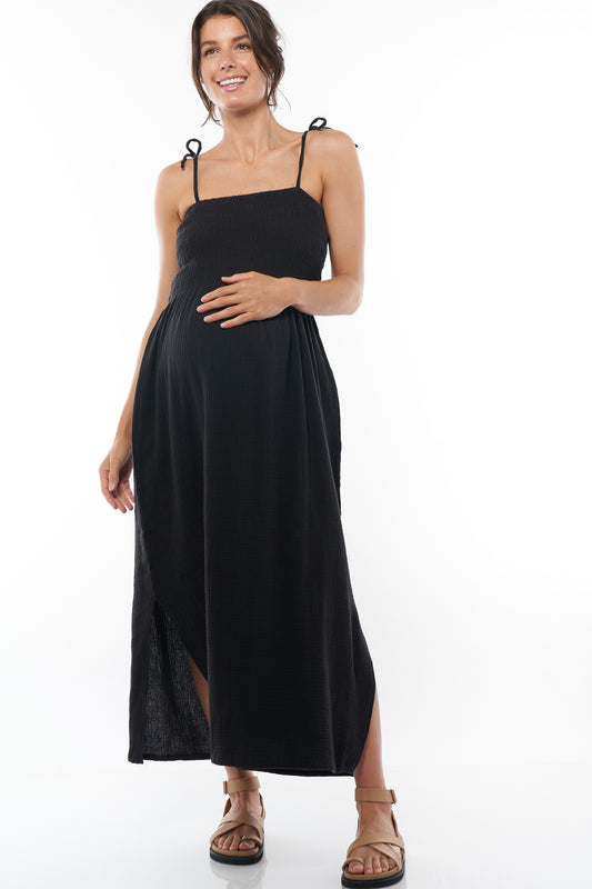 Maternity Summer Dresses Black -1