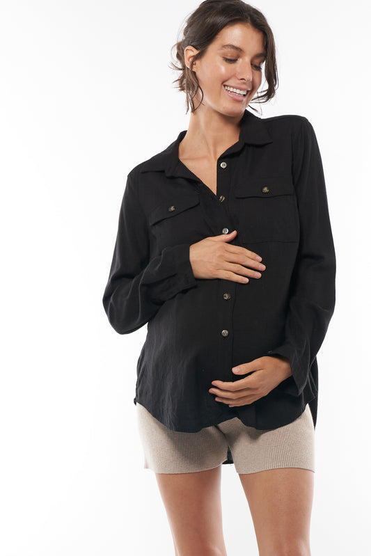 Maternity Shirts Black -1