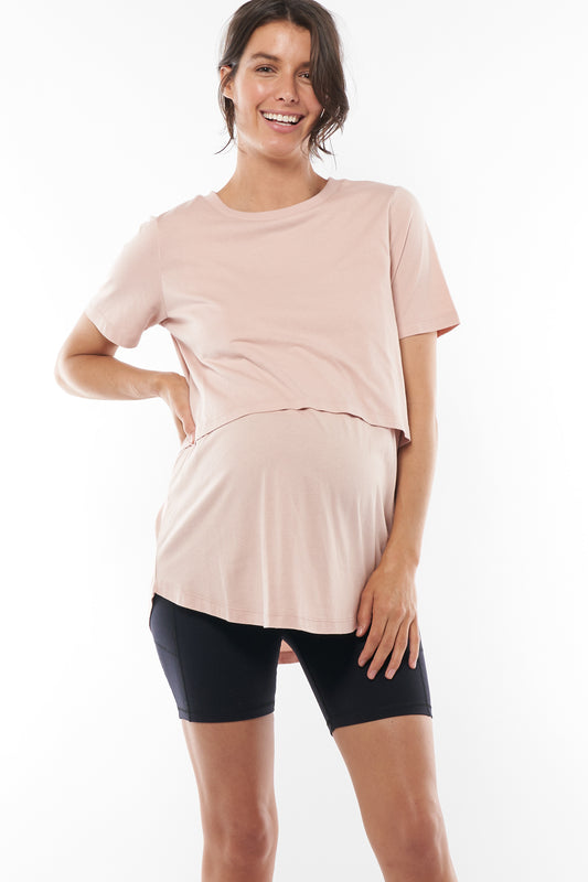 Maternity and Nursing Top - Pink -1