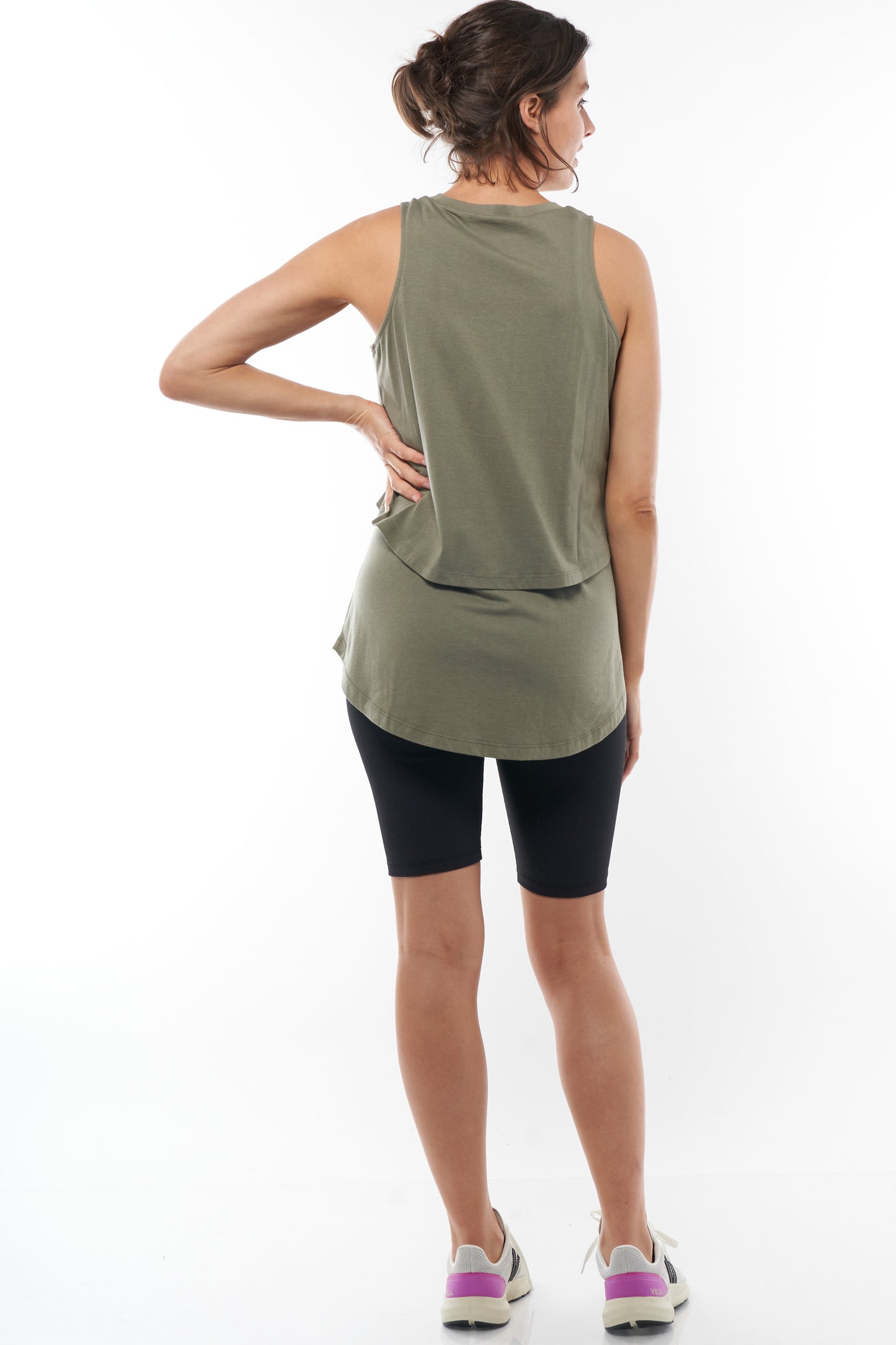 Nursing Tank Top - Khaki -4