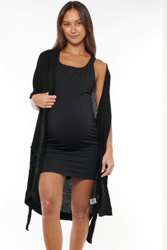 Maternity Robe Black - 1