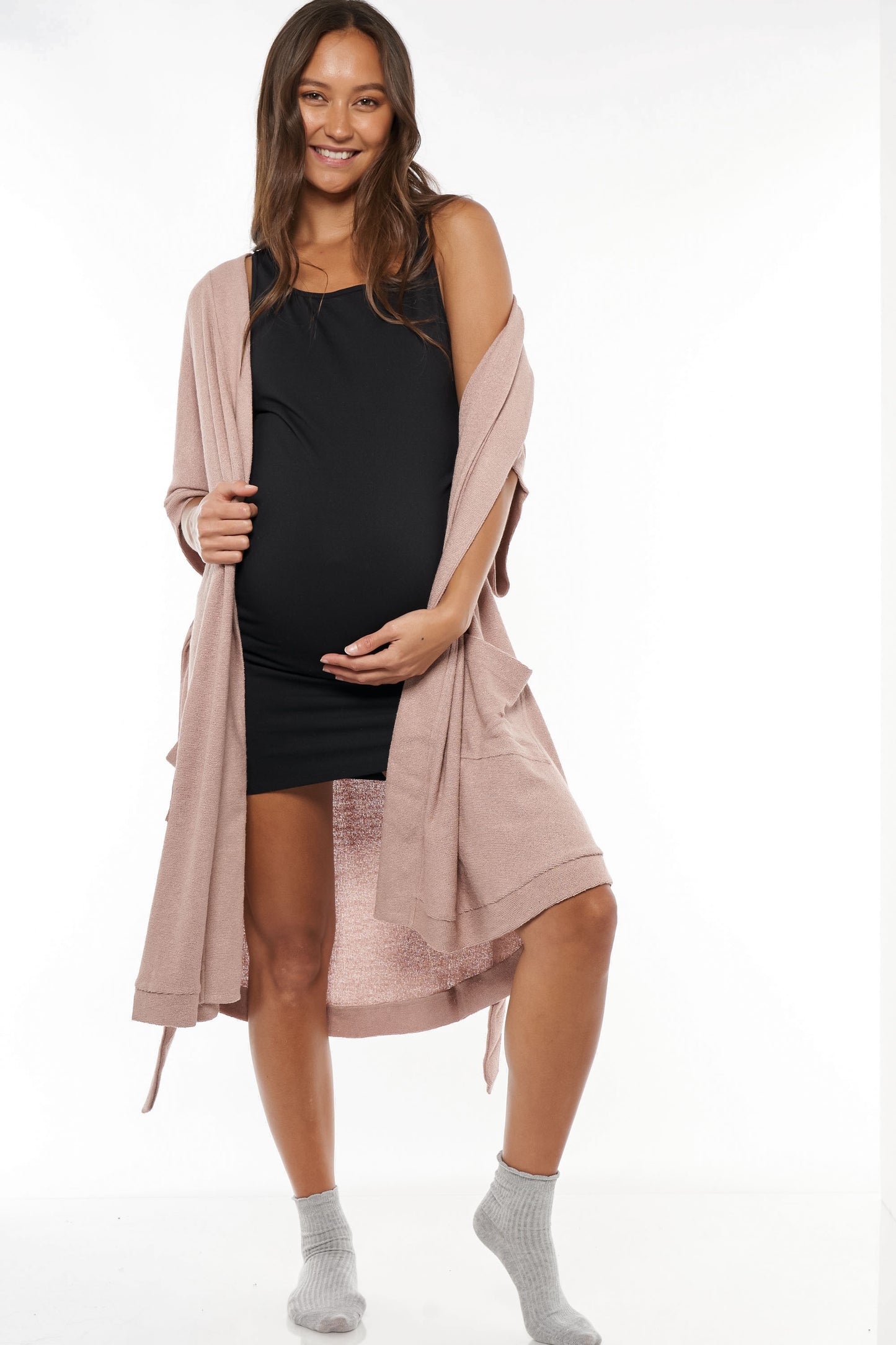 Maternity Robe Australia Pink -4