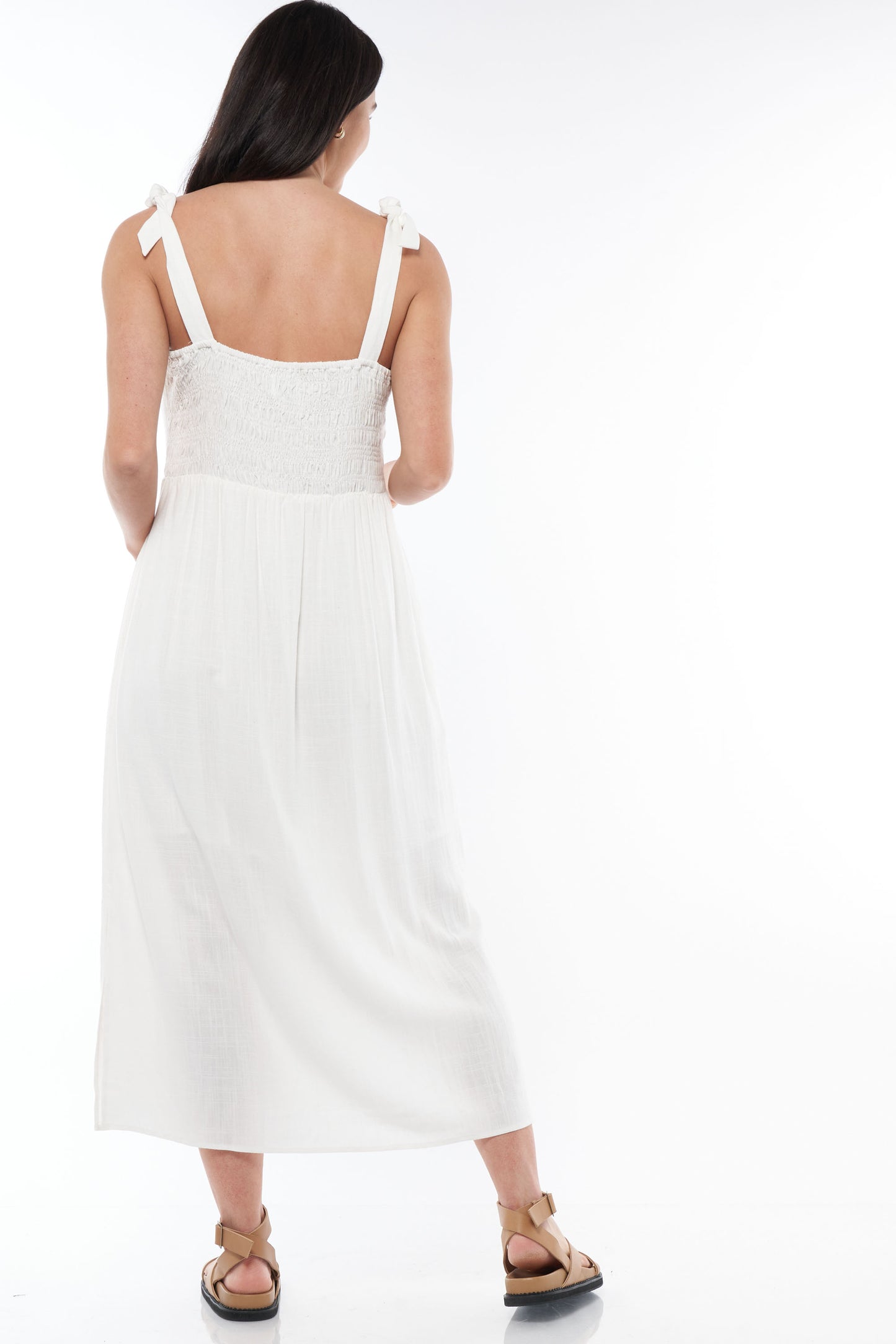 White Maternity Dress -9