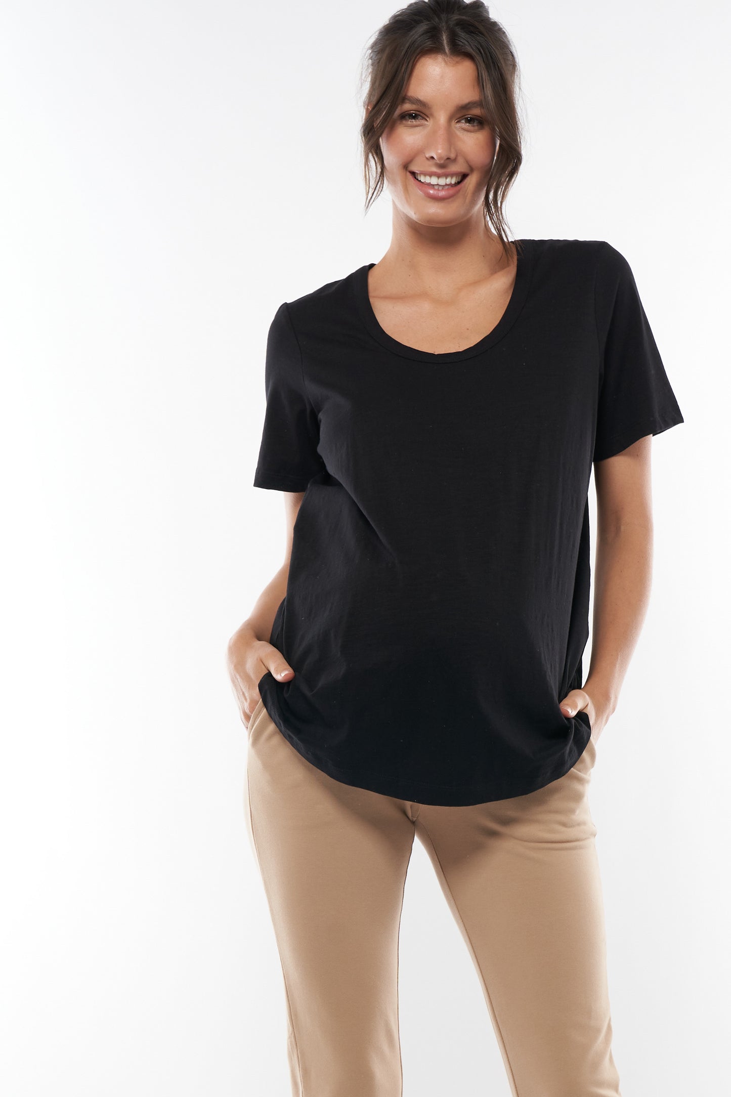 Black Maternity T-Shirt -2