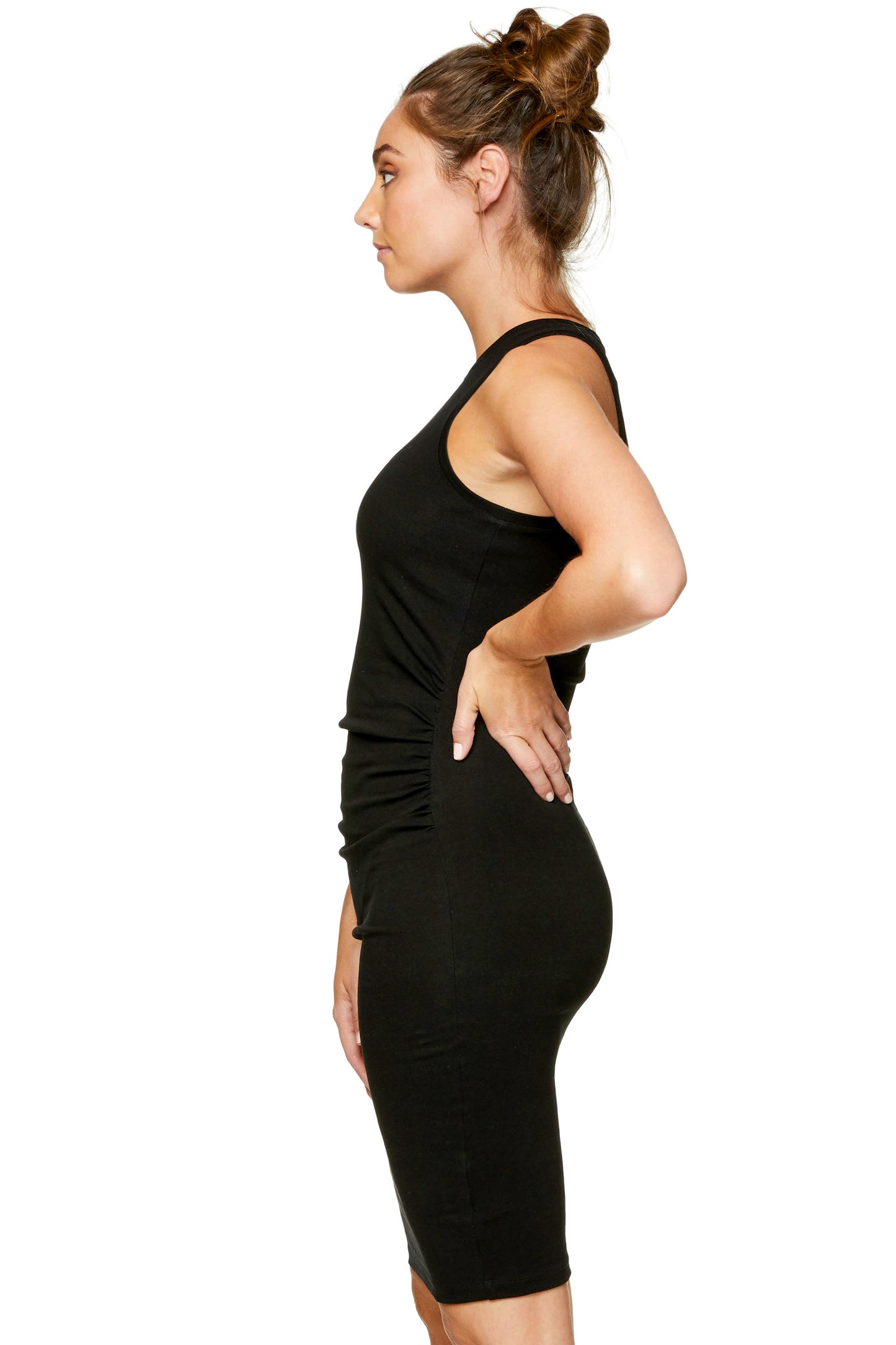 maternity dress bodycon black - 7