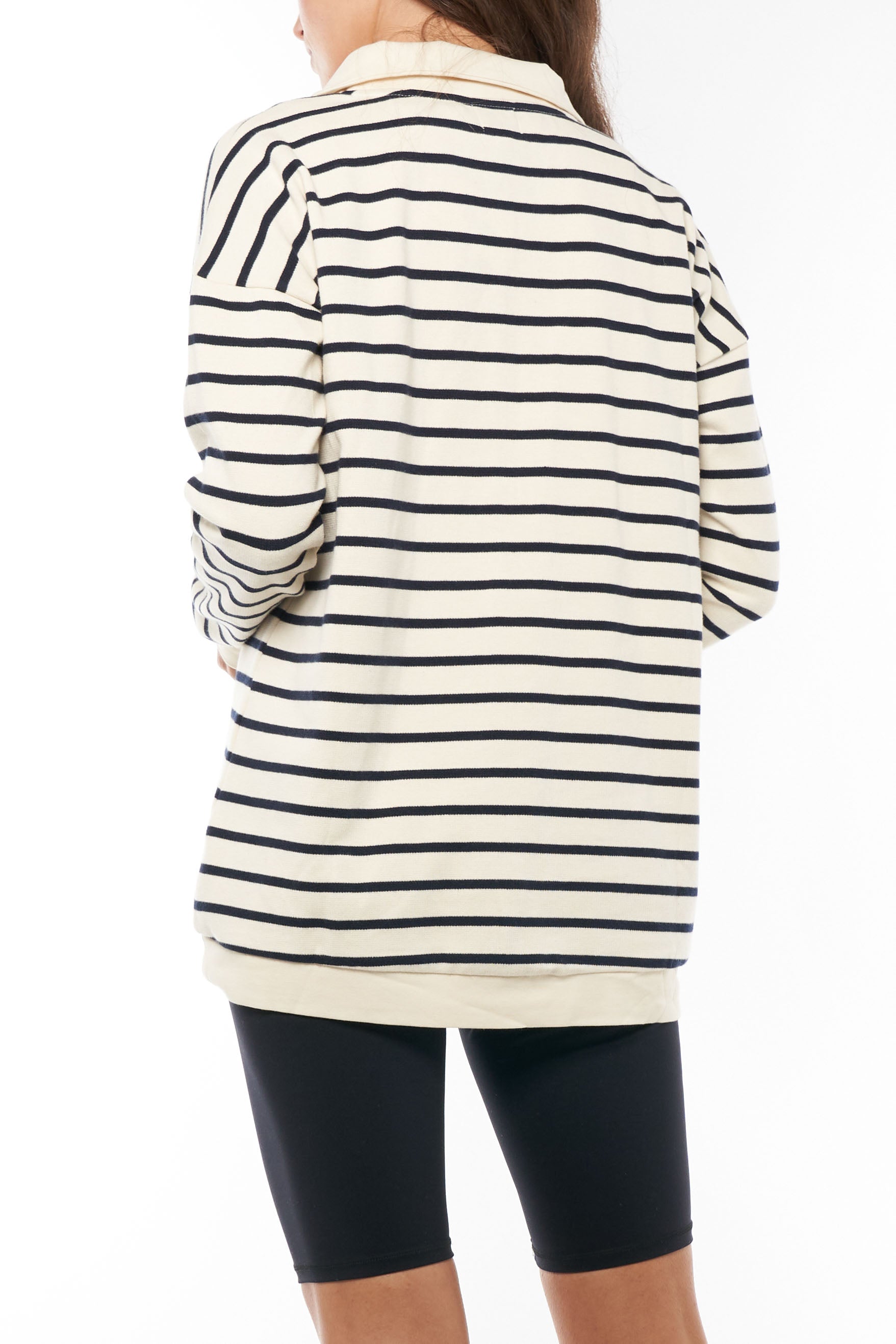 plllllleeeasse stripe lightweight sweat