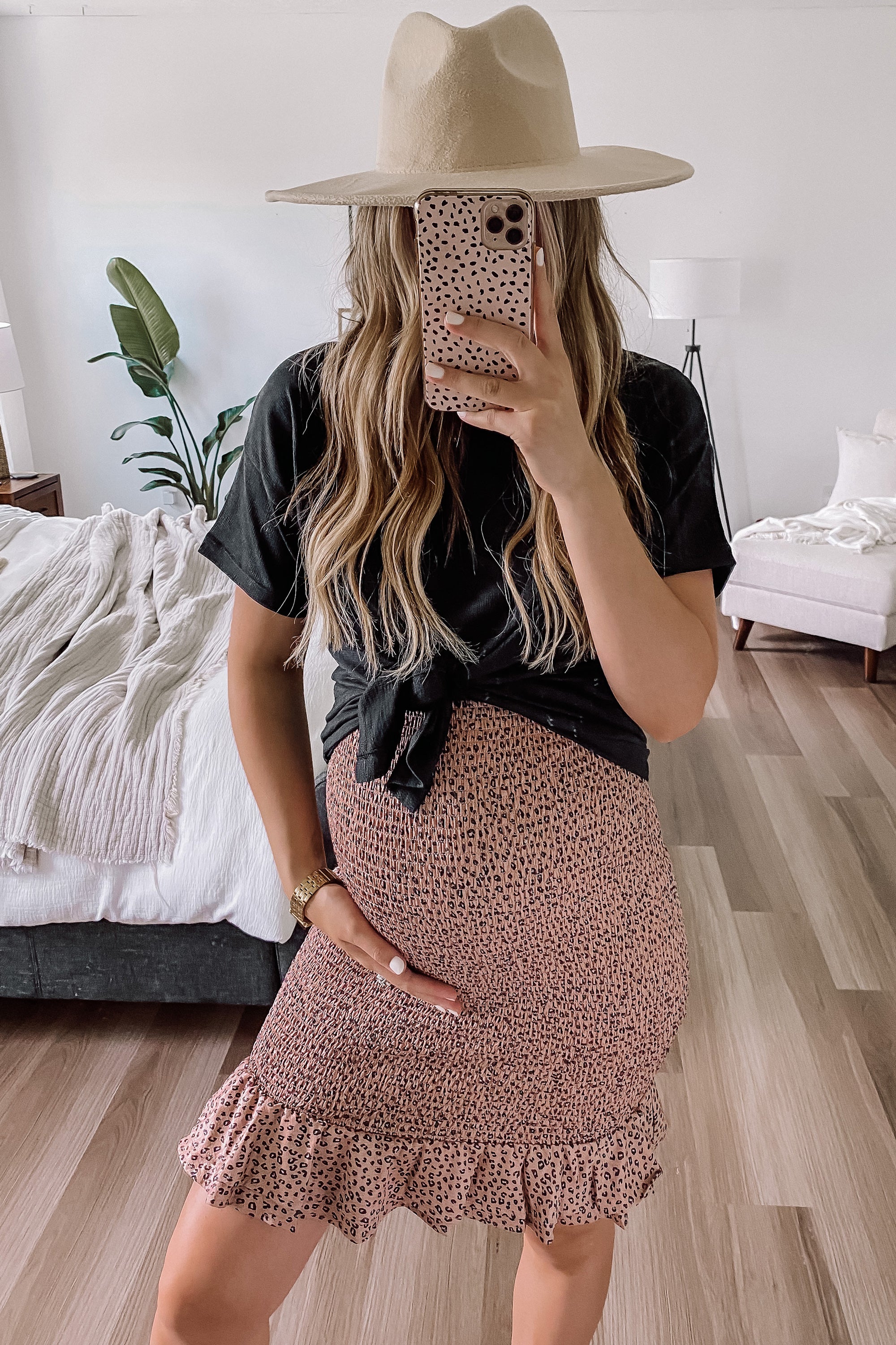 Cheetah midi outlet skirt hat